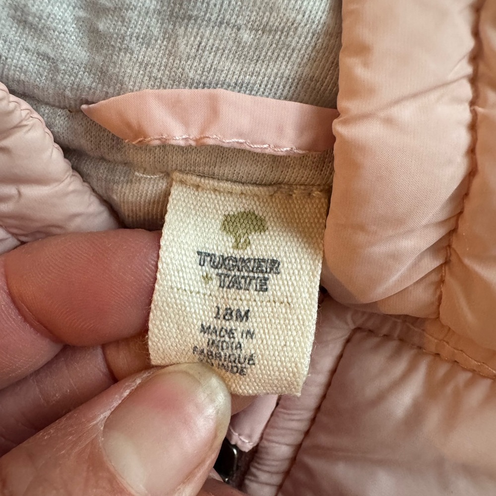 Tucker + Tate Pink and Gray Puffer Jacket - Picture 5 of 6